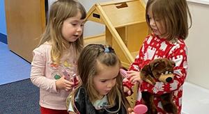 Three kids playing